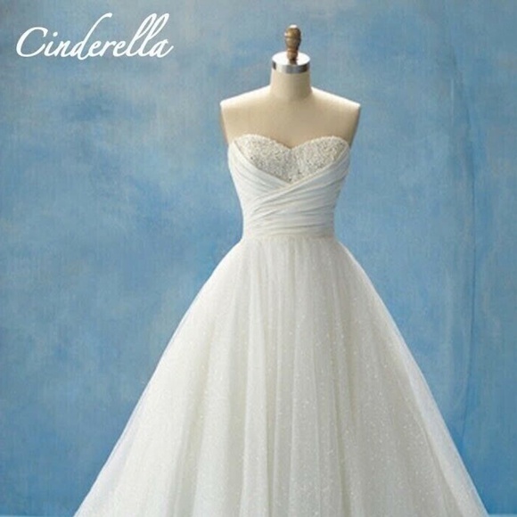 Alfred Angelo Disney Cinderella 205 Fairytale Wedding Dress Diamond White Sz. 2 - Picture 4 of 12